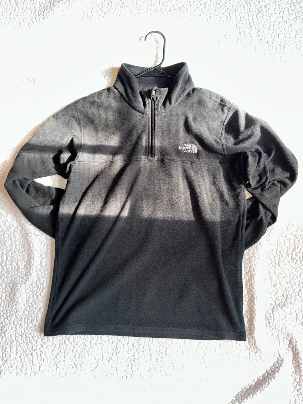 The North Face Black Fleece Pullover with Beige Tag